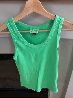 Universal Thread Neon Green Ribbed Tank